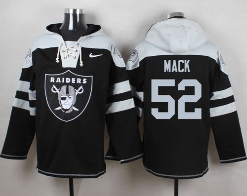 Nike Raiders #52 Khalil Mack Black Player Pullover NFL Hoodie - Click Image to Close